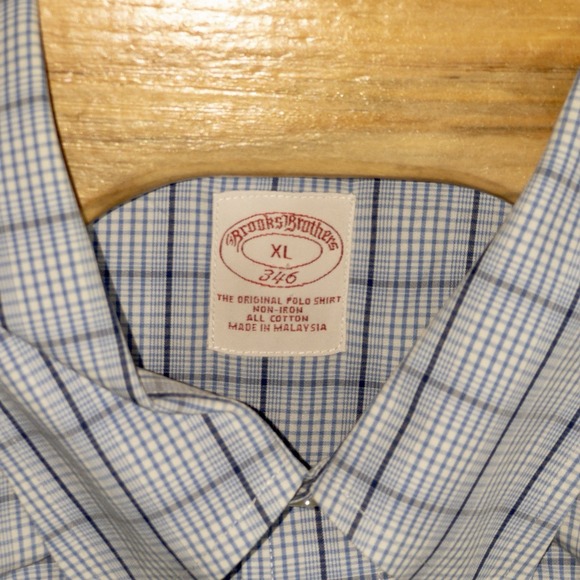 Brooks Brothers 346 100% Cotton Button Up Shirt‎ Mens XL - Picture 7 of 8
